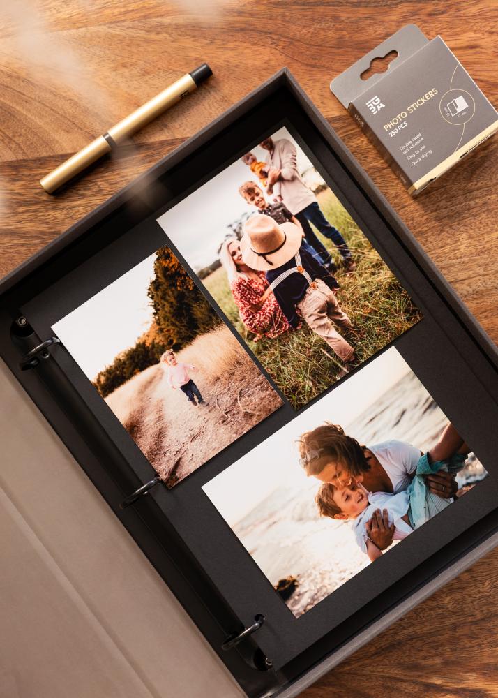 KAILA FAMILY Creme - Coffee Table Photo Album (60 Cierna Strany / 30 listov)