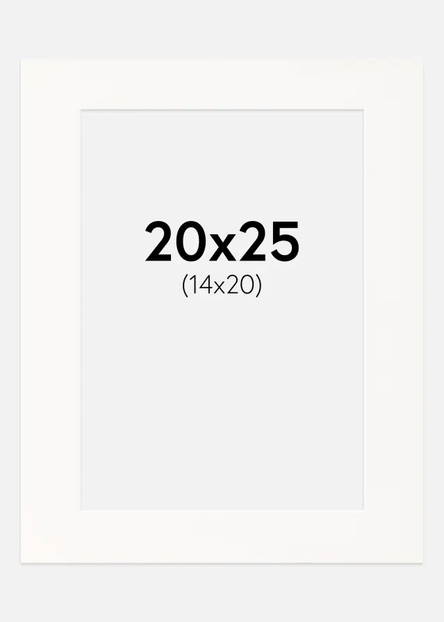 Pasparta Antique White Biely stred 20x25 cm (14x20)