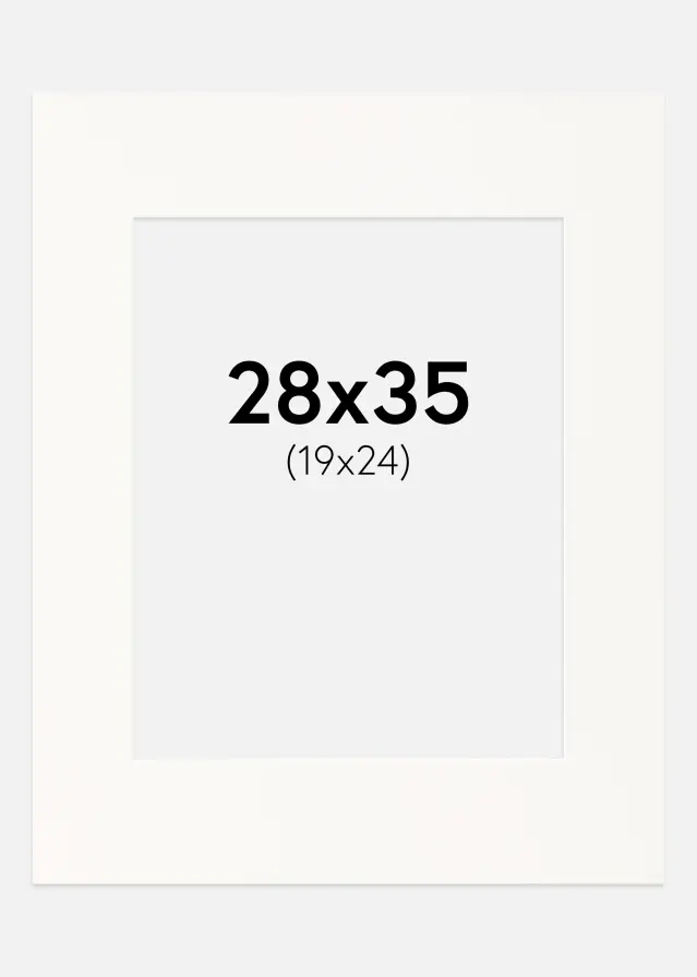 Pasparta Antique White Biely stred 28x35 cm (19x24)