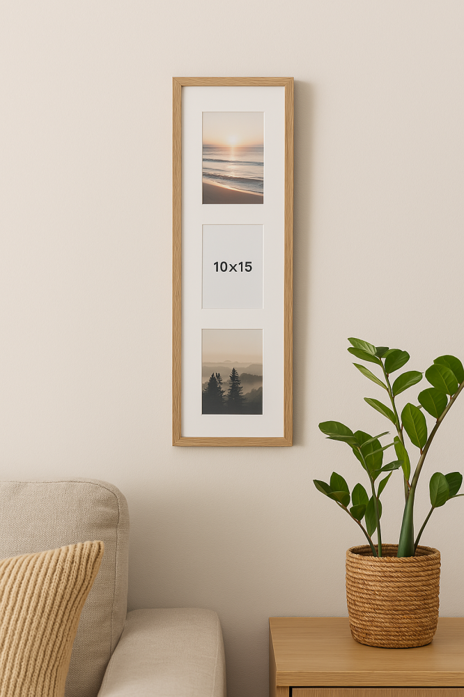 Edsbyn Multirám I Dub - 3 Obrazy (10x15 cm)