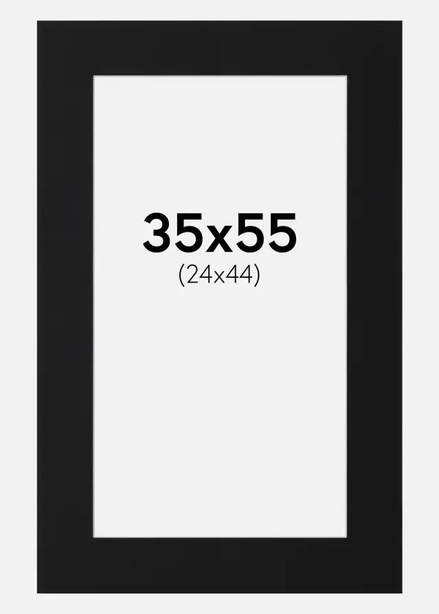 Pasparta Čierny Štandard (Biele Jadro) 35x55 cm (24x44)