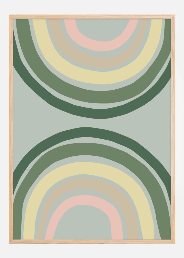 Double Rainbow Green Plagát