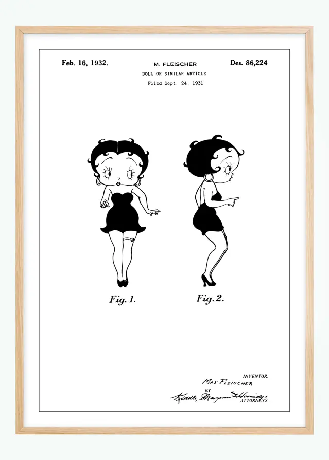 Motív patentov - Betty Boop Plagát