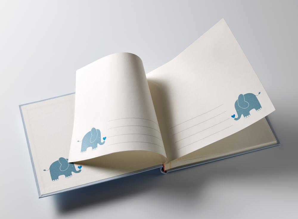 Hello Detský album Modrá farba - 25x28 cm (50 Biele Strany / 25 listov)