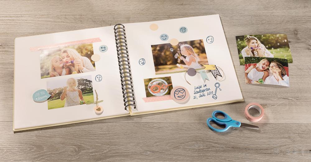 Fun Špirálový album Ružová - 30x30 cm (50 Biele Strany / 25 listov)