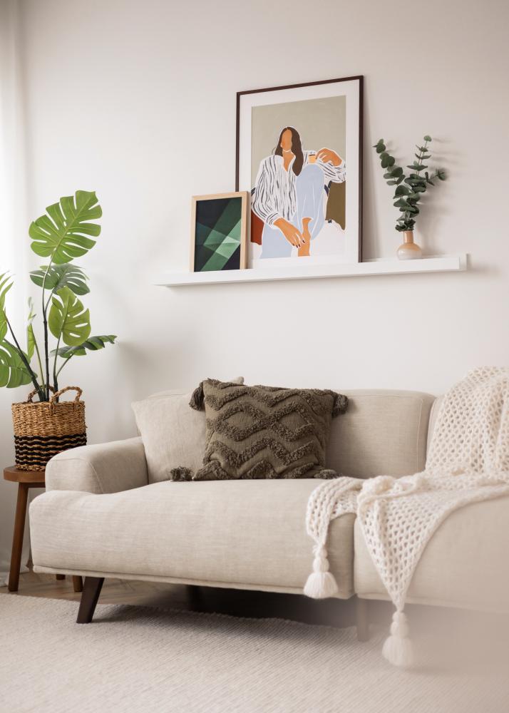 KAILA Polica na obrazy Biela 130 cm