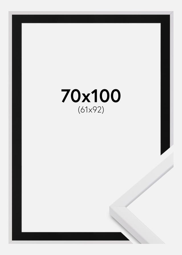 Rám E-Line Wide Biela 70x100 cm - Pasparta Cierna 62x93 cm