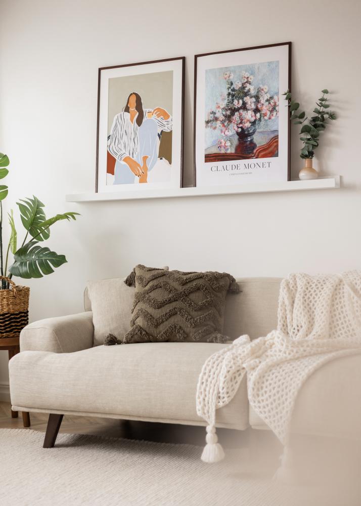 KAILA Polička na obrazy biela 150 cm