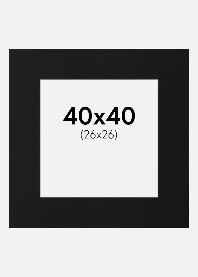 Pasparta Čierny Štandard (Biele Jadro) 40x40 cm (26x26)