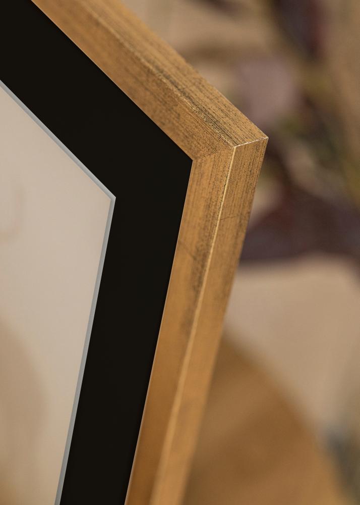 Rám Štýlová Zlatá 18x24 cm - Pasparta Cierna 13x18 cm