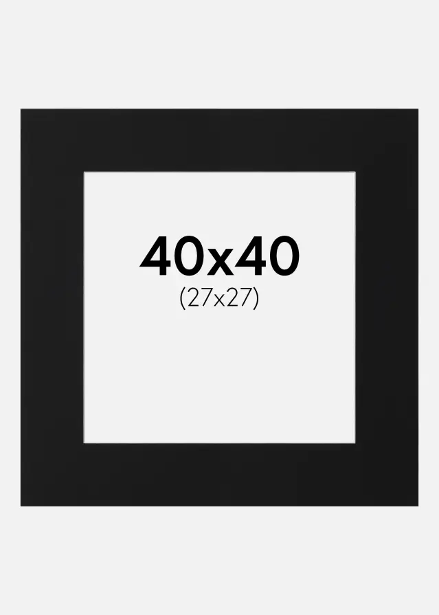 Pasparta Čierny Štandard (Biele Jadro) 40x40 cm (27x27)