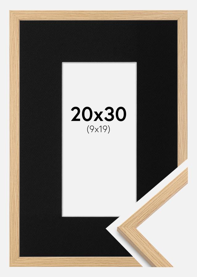 Rám Galant Dub 20x30 cm - Pasparta Cierna 10x20 cm