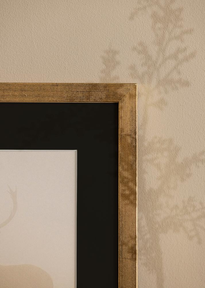 Rám Štýlová Zlatá 18x24 cm - Pasparta Cierna 13x18 cm