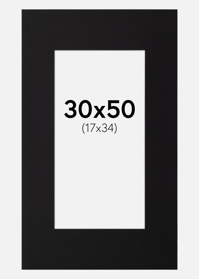 Pasparta Canson Cierna Biely stred 30x50 cm (17x34)