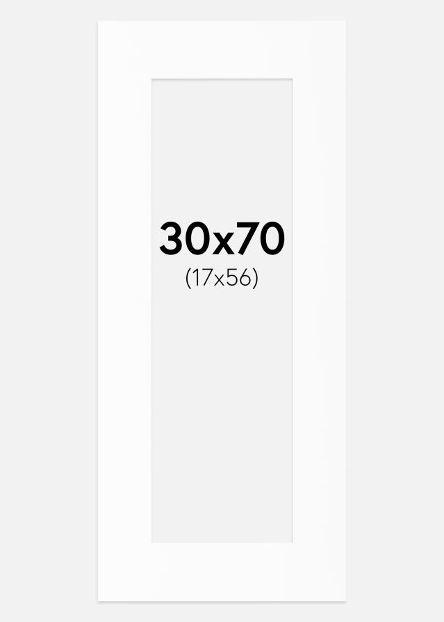 Pasparta Biela Štandardný Biely stred 30x70 cm (17x56)