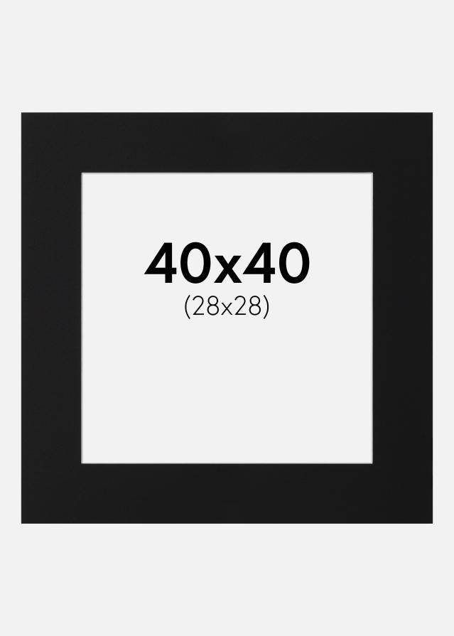 Pasparta Čierny Štandard (Biele Jadro) 40x40 cm (28x28)