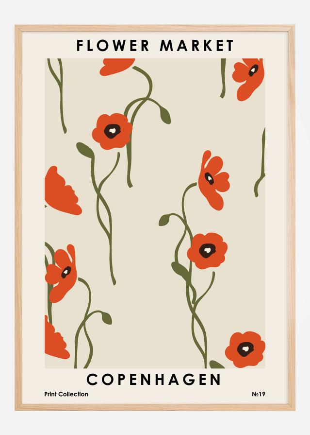 Flower Market Copenhagen Plagát