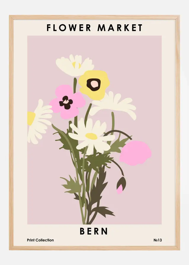Flower Market Bern Plagát
