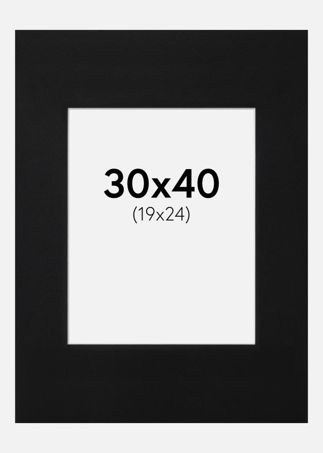 Pasparta Cierna Štandardný Biely stred 30x40 cm (19x24)