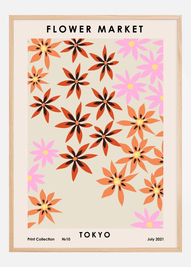 Flower Market Tokyo Plagát
