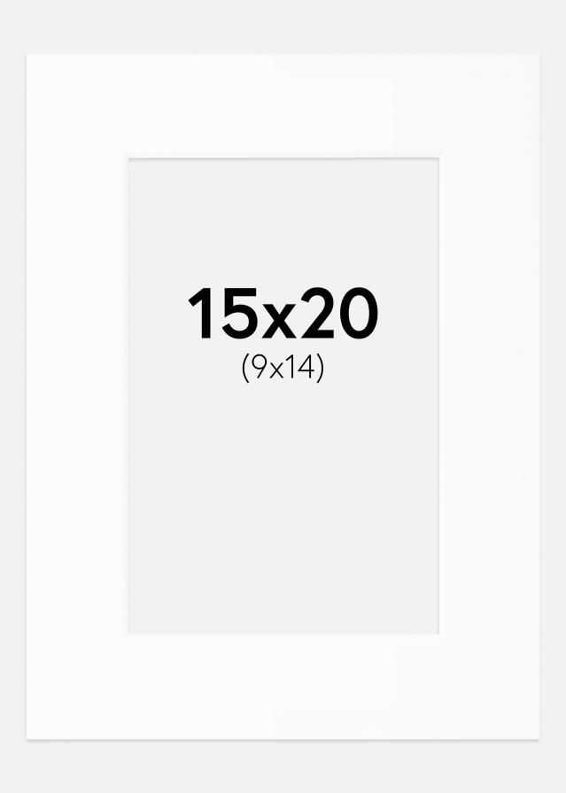 Pasparta Biela Štandardný Biely stred 15x20 cm (9x14)