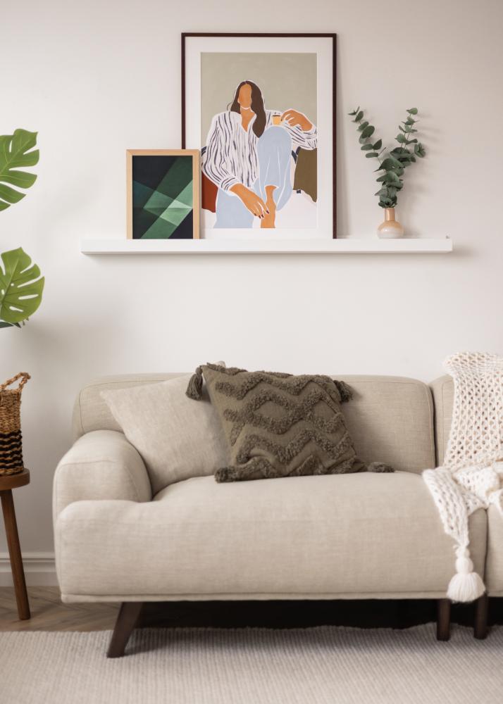 KAILA Polica na obrazy Biela 130 cm