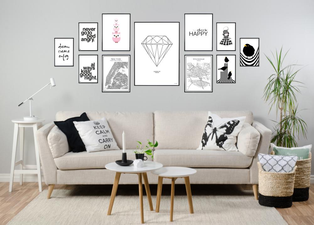 Choose happy - Svart Plagát