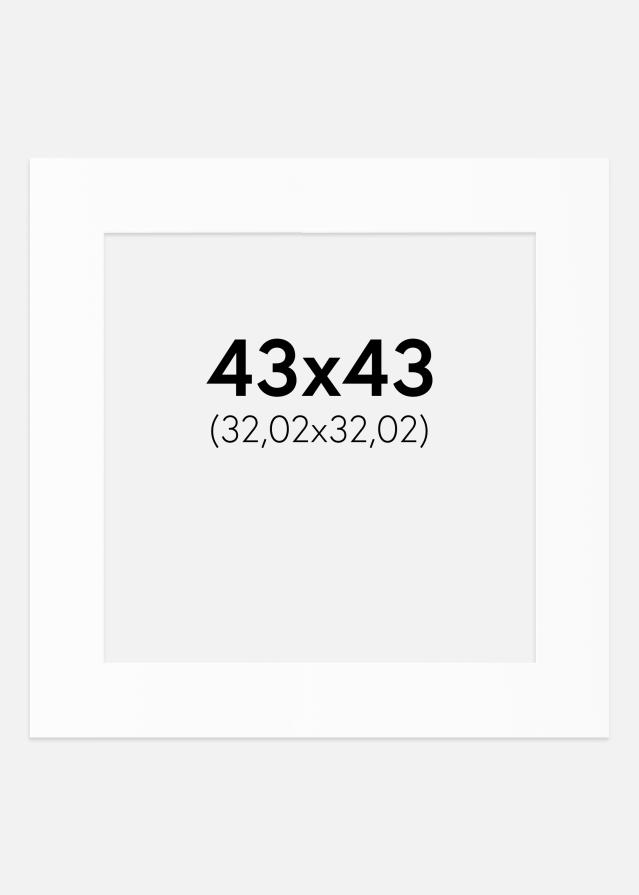 Pasparta Biely Štandard (Biele Jadro) 43x43 cm (32,02x32,02)