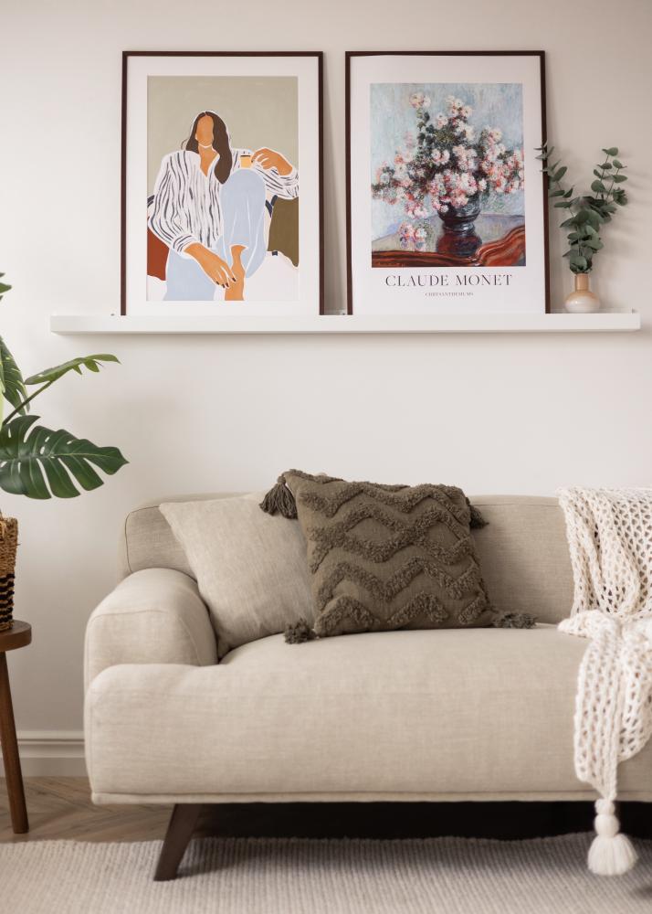 KAILA Polička na obrazy biela 150 cm