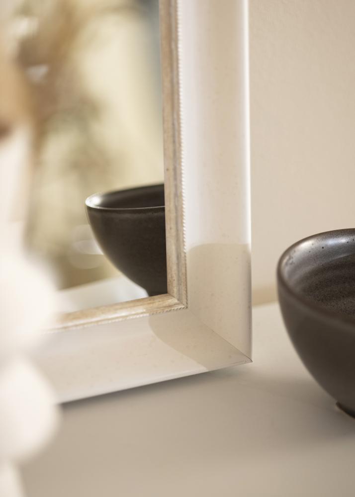 Zrkadlo Åshammar Biela/Strieborná - Vlastný rozmer