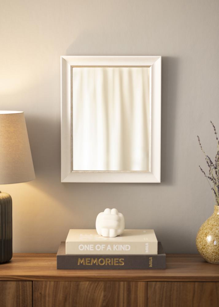 Zrkadlo Åshammar Biela/Strieborná - Vlastný rozmer