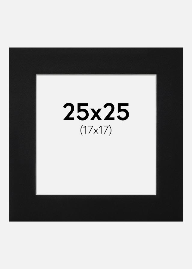 Pasparta Cierna Štandardný Biely stred 25x25 cm (17x17)