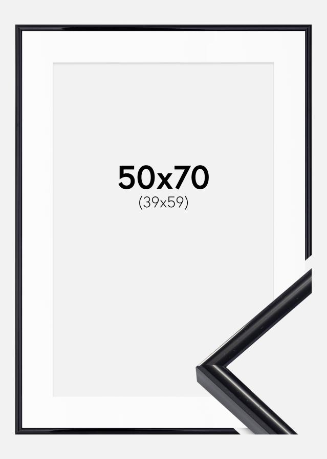 Rám Victoria Cierna 50x70 cm - Pasparta Biela 40x60 cm