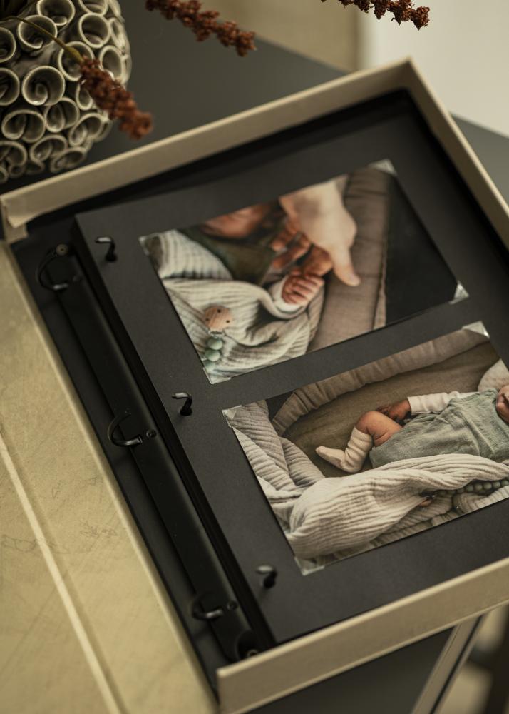 Listy do albumu pre KAILA Coffee Table Photo Album - 30 ks v balení Cierna