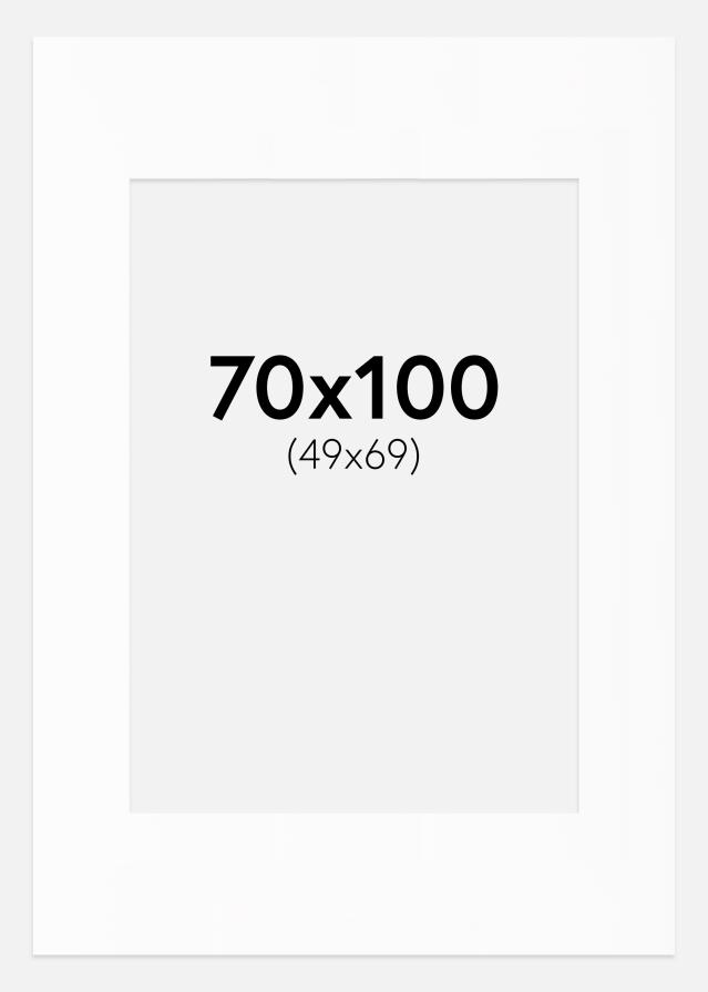 Pasparta Biela Štandardný Biely stred 70x100 cm (49x69)