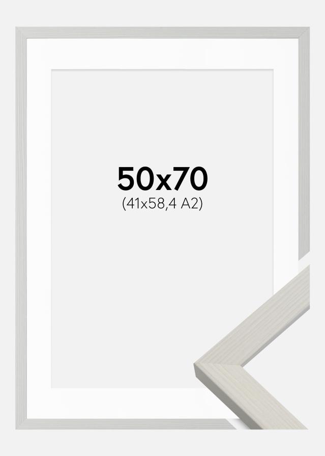 Rám Fiorito Biela 50x70 cm - Pasparta Biela 42x59,4 cm (A2)