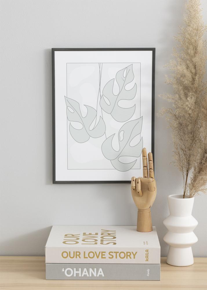 Rám New Lifestyle Tmavosivá 70x100 cm - Pasparta Cierna 61x91,5 cm