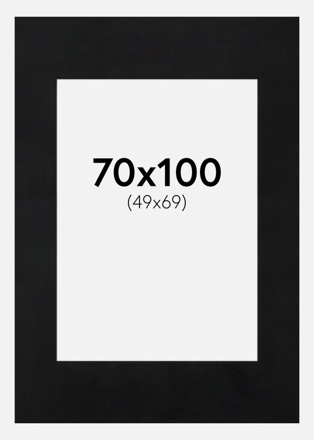 Pasparta Cierna Štandardný Biely stred 70x100 cm (49x69)