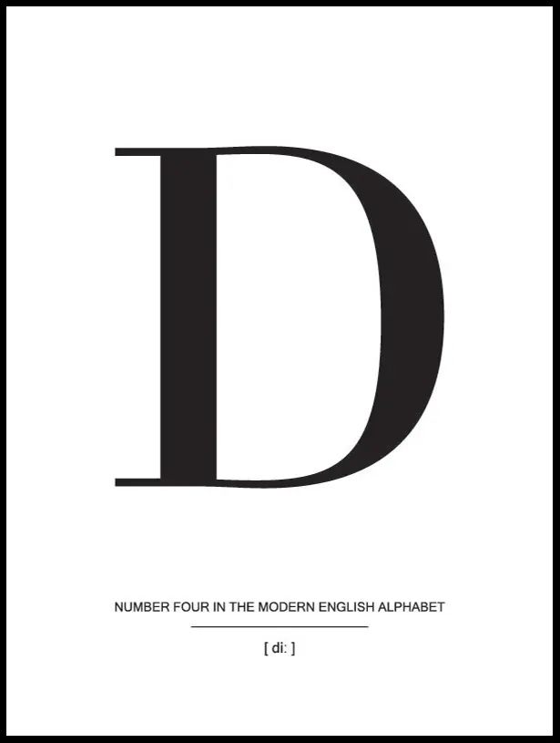 Letter D Plagát