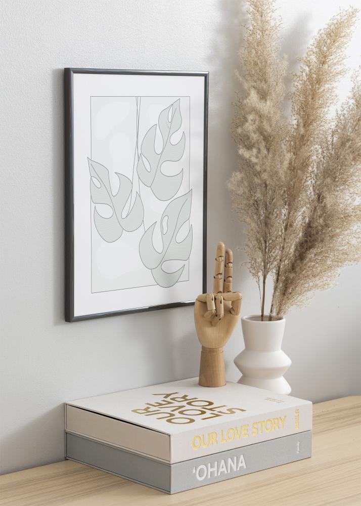 Rám New Lifestyle Tmavosivá 70x100 cm - Pasparta Cierna 61x91,5 cm