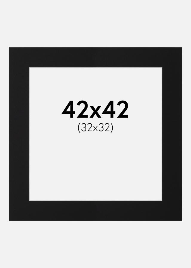 Pasparta Čierny Štandard (Biele Jadro) 42x42 cm (32x32)