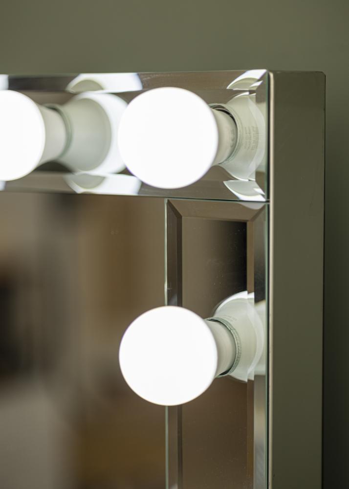 KAILA Kozmetické zrkadlo Hollywood 14 E27 Strieborná 80x65 cm