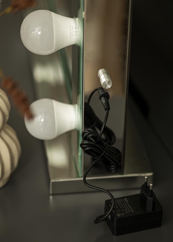 KAILA Kozmetické zrkadlo Hollywood 14 E27 Strieborná 80x65 cm