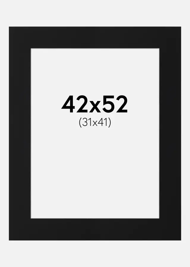 Pasparta Čierny Štandard (Biele Jadro) 42x52 cm (31x41)