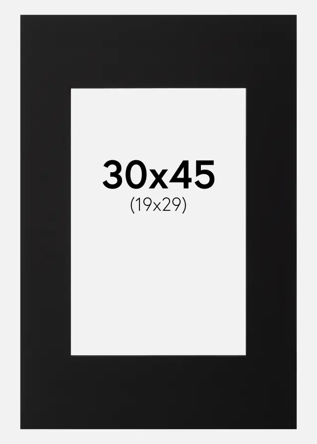 Pasparta Cierna Cierny stred 30x45 cm (19x29)