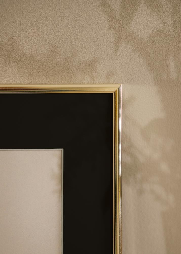 Rám Hliník Zlatý lesklý 70x100 cm - Pasparta Cierna 59,4x84 cm (A1)