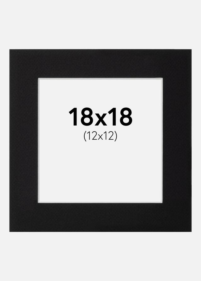 Pasparta Canson Cierna Biely stred 18x18 cm (12x12)