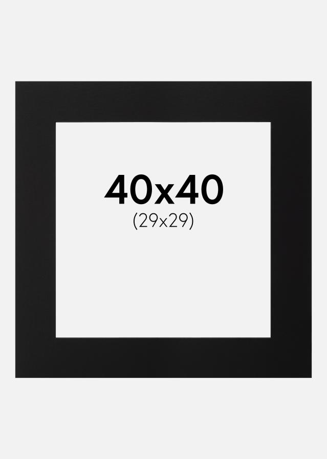 Pasparta Cierna Cierny stred 40x40 cm (29x29)