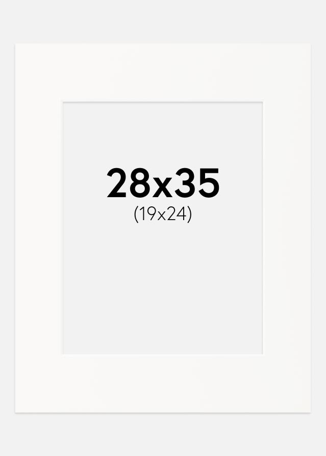 Pasparta Špinavobiela Biely stred 28x35 cm (19x24)