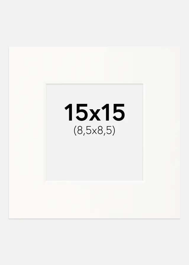 Pasparta Špinavobiela Biely stred 15x15 cm (8,5x8,5)